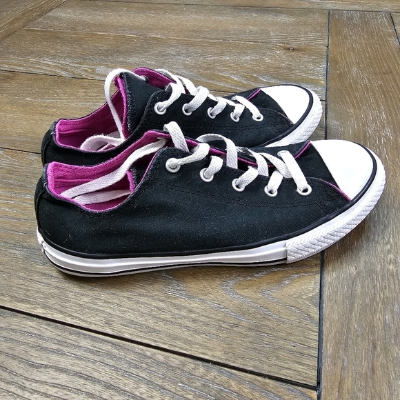 Converse Chuck Taylor All Star Double Tongue Sneakers,  Junior Size 4 - Picture 1 of 10